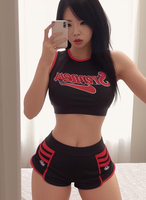 AI Porn Image of Skinny Bedroom Korean Suck Dick Cheerleader