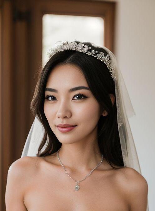 AI Porn Image of Totally Naked Korean Black Skinny Happy