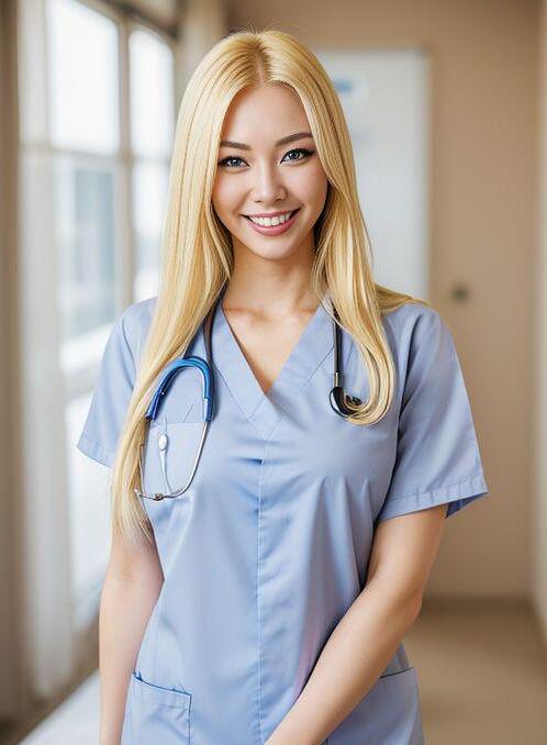 AI Porn Image of 18 Years Old Straight Japanese Blonde Blue Teen (18+) Blonde teen Blonde slut